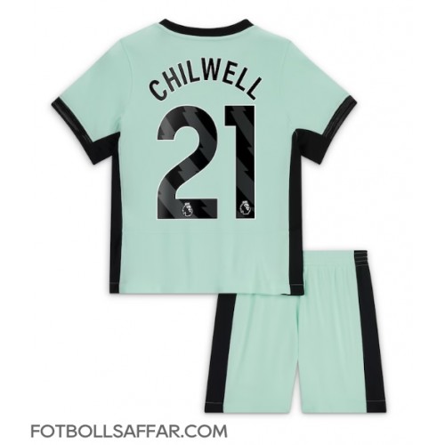 Chelsea Ben Chilwell #21 Tredje Dräkt Barn 2023-24 Kortärmad (+ Korta byxor)